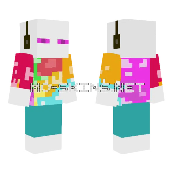 Slinderman Gamer Minecraft skin, front and back