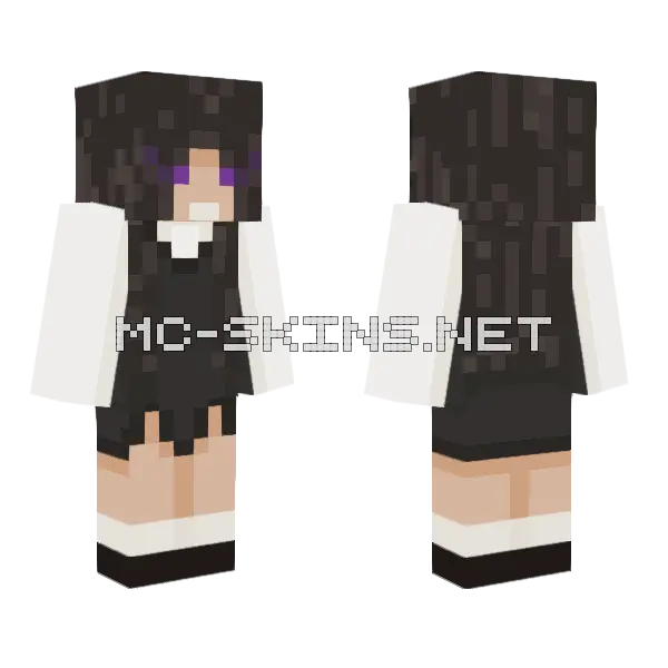 Slip Up Dress Minecraft skin, front and back