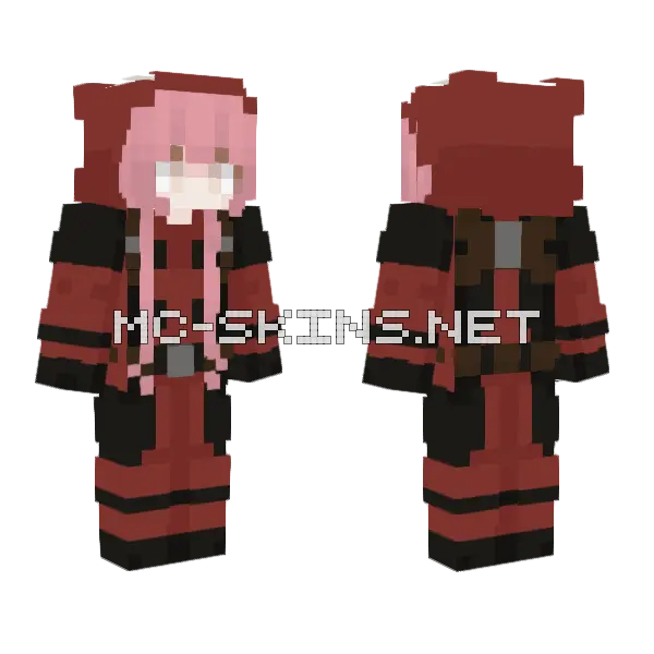 Slitherpool Girl Minecraft skin, front and back