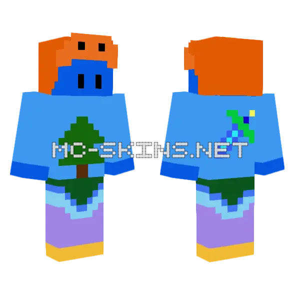 Slorm Winter Minecraft skin, front and back