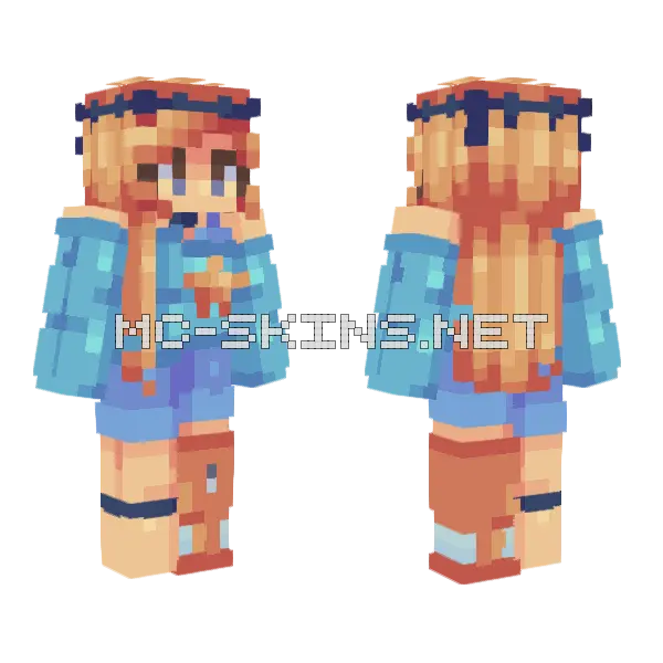 Sloshing Oceans Minecraft skin, front and back