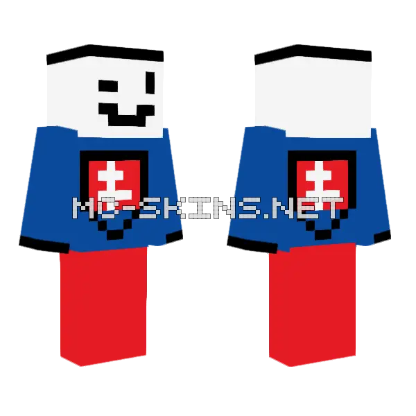 Slovak Flag Skin Minecraft skin, front and back