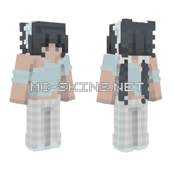 Slumber Party Girl Minecraft skin, front and back