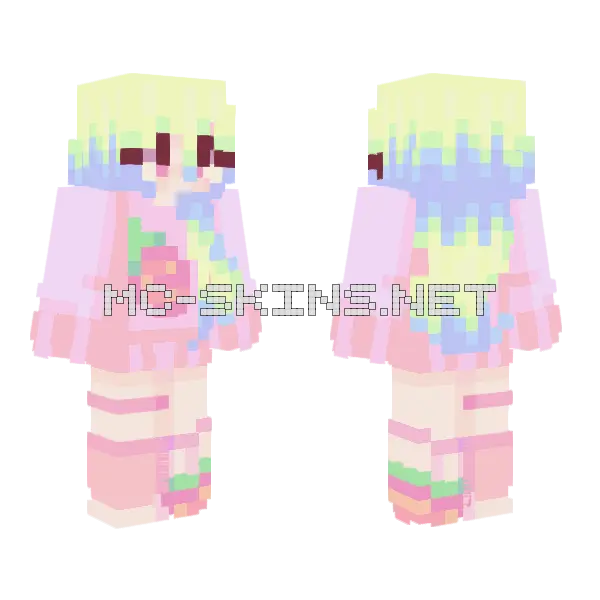 Smells Like Strawberries Minecraft skin, front and back