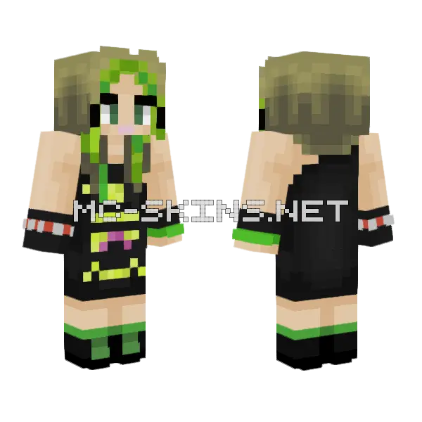 Smile Avril Lavigne Minecraft skin, front and back