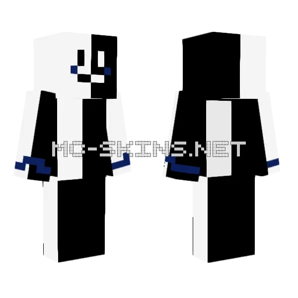 Smile Blue Minecraft skin, front and back