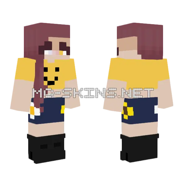 Smile OC Minecraft skin, front and back