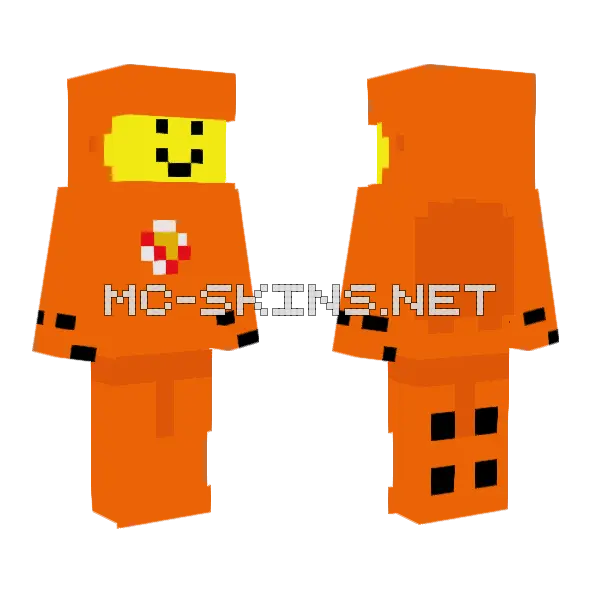 Smiling Orange Blob, front and back
