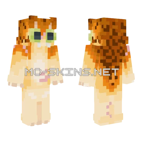 Smilodon Fatalis Minecraft skin, front and back