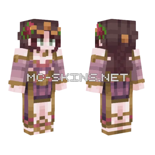 Smite Persephone Minecraft skin, front and back