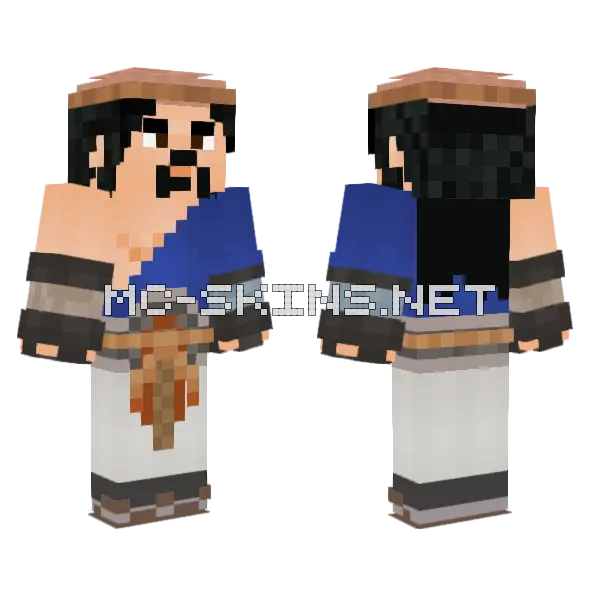 Smite Susano Minecraft skin, front and back