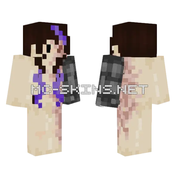 Smoc Base Purple Hair, front and back