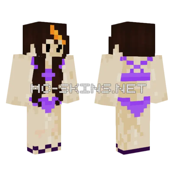 Smoc Beach Day Not Slim Minecraft skin, front and back