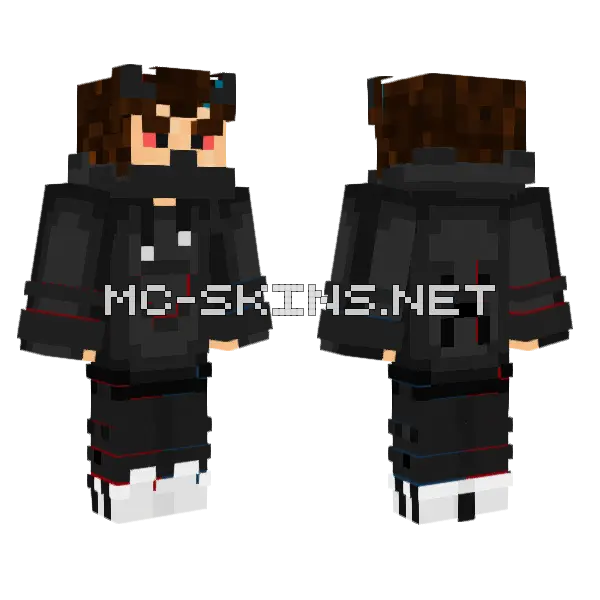 Smoke Skin Minecraft skin, front and back