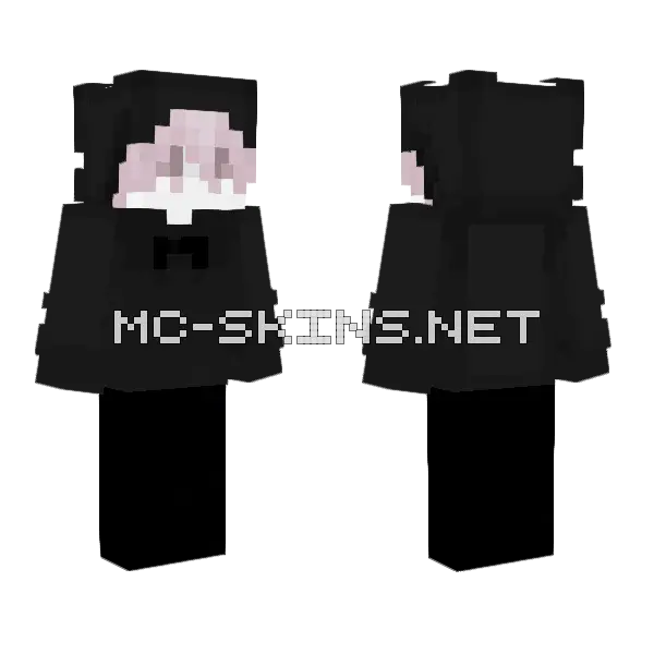 Smokepvp Cat Ears Minecraft skin, front and back