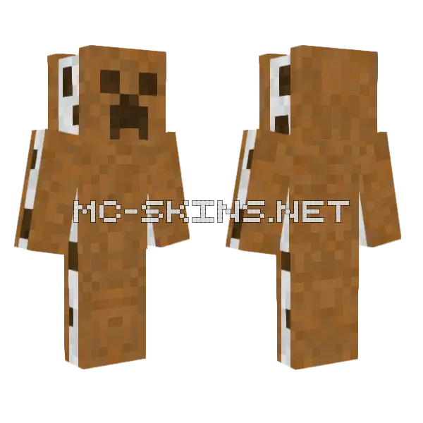 Smores Creeper Minecraft skin, front and back