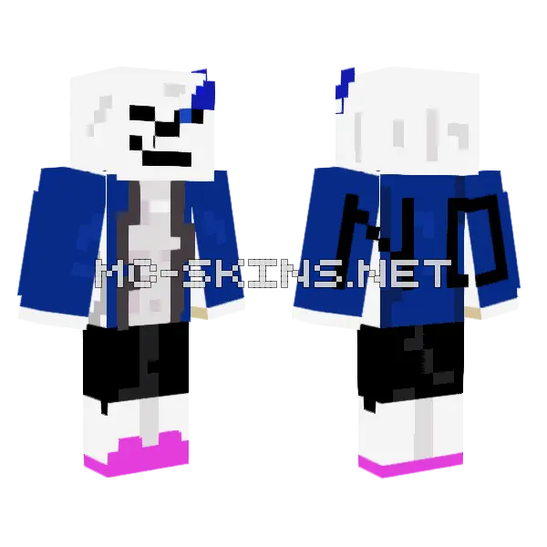 Smug Sans Minecraft skin, front and back