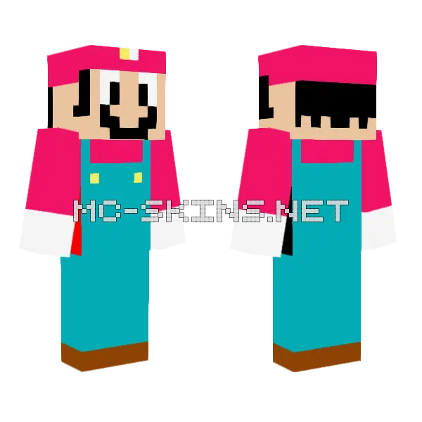 Smw Mario Minecraft skin, front and back