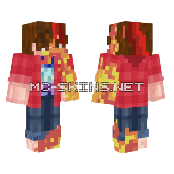 Snake Boy More Corruption Minecraft skin, front and back