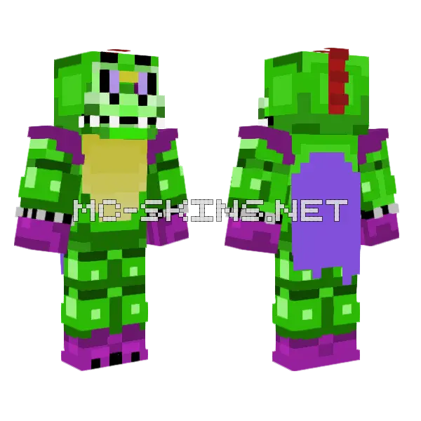 Snakey The Snake Minecraft skin, front and back