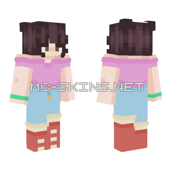 Sneakers Minecraft skin, front and back