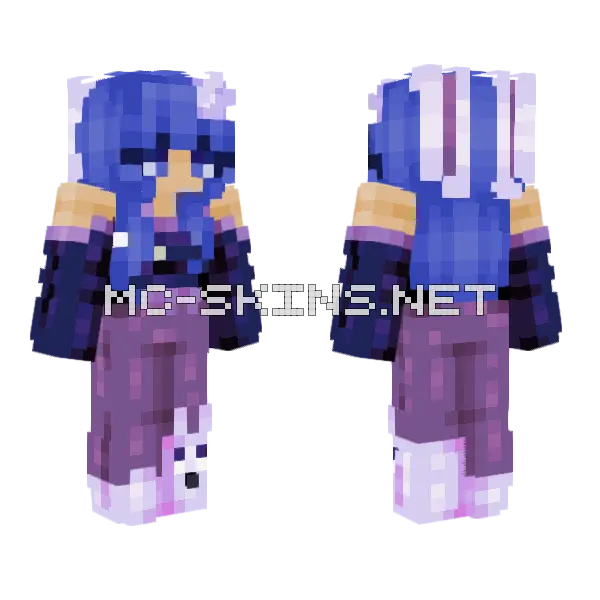 Snoozy Girl Minecraft skin, front and back
