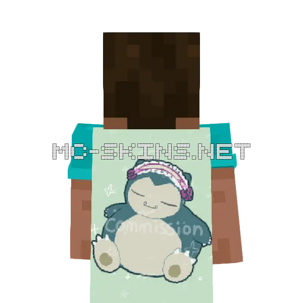 Snorlax Chibi cape, outside and lining