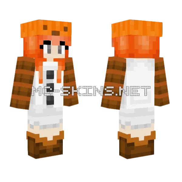 Snow Golem Minecraft skin, front and back