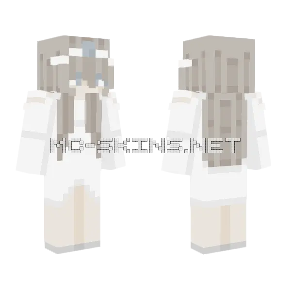 Snow Princess Minecraft skin, front and back
