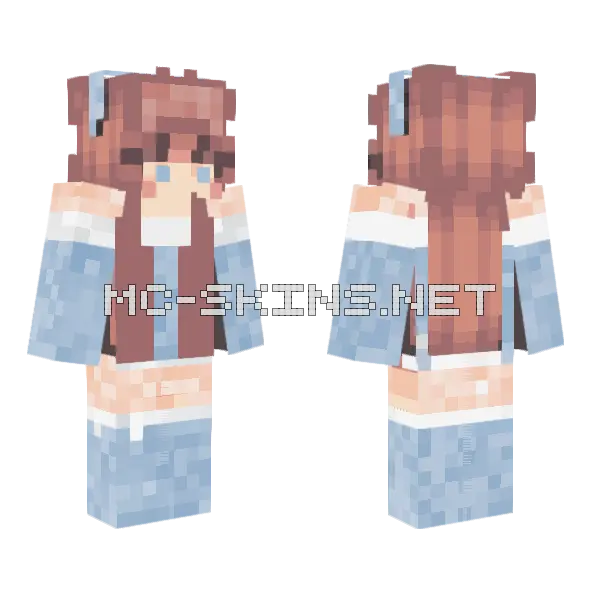 Snow Queen Minecraft skin, front and back