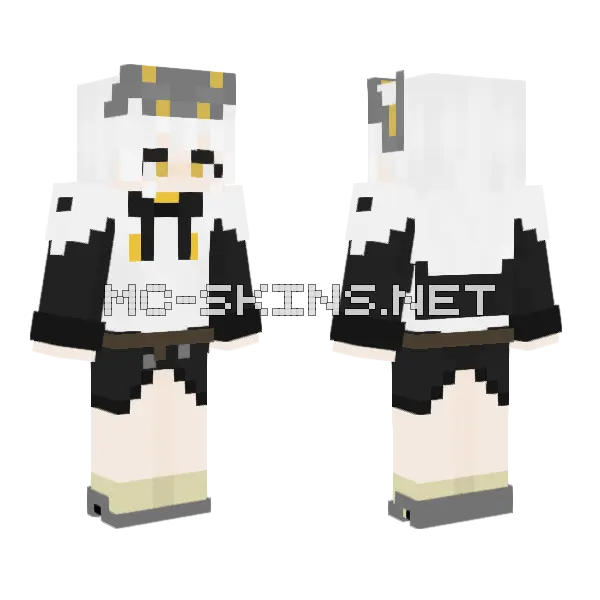 Snow White Innocent Days Minecraft skin, front and back
