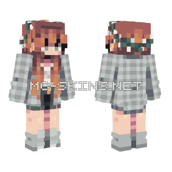 Snowberry Remake Minecraft skin, front and back