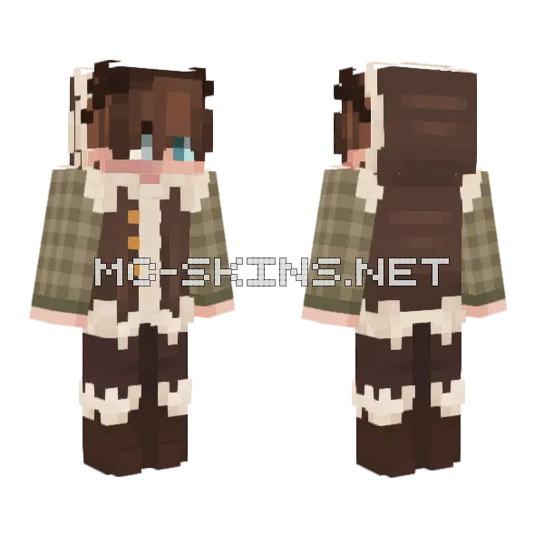 Snowchester Tubbo Minecraft skin, front and back