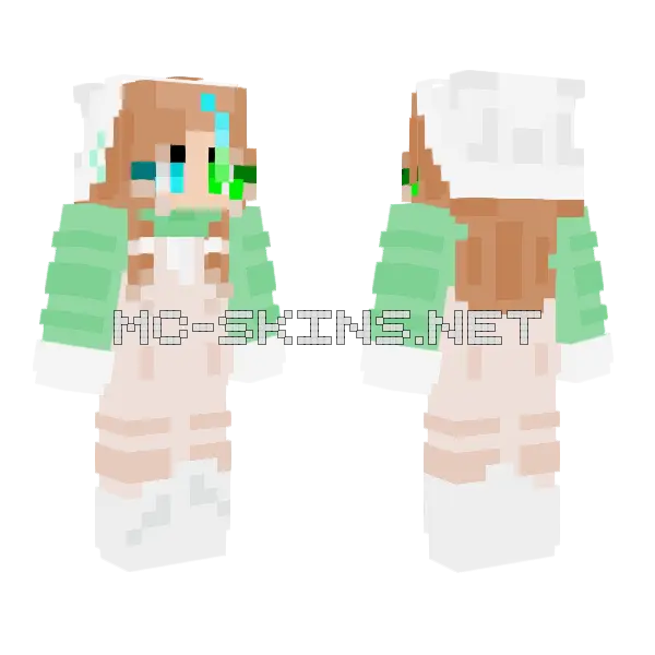 Snowflake Lol Skin Minecraft skin, front and back
