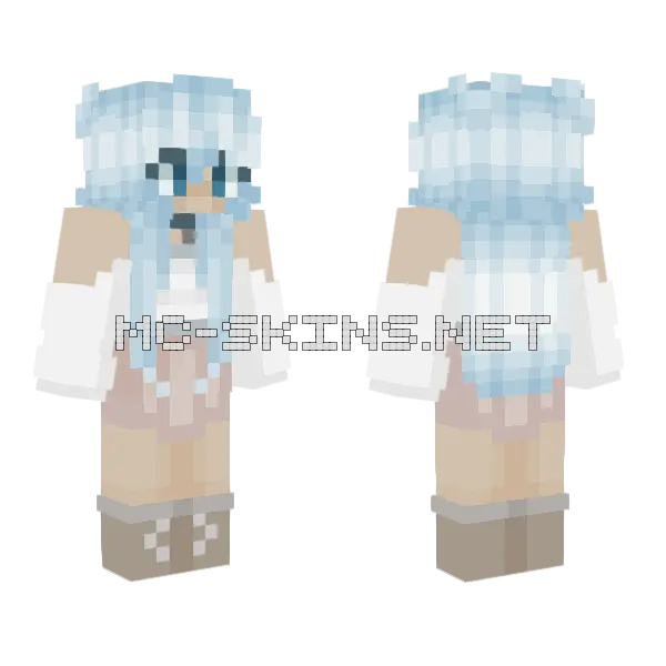 Snowflake Queen Minecraft skin, front and back