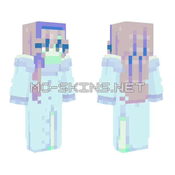 Snowflakes Minecraft skin, front and back
