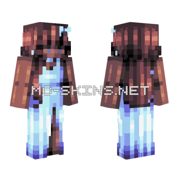 Snowman Minecraft skin, front and back