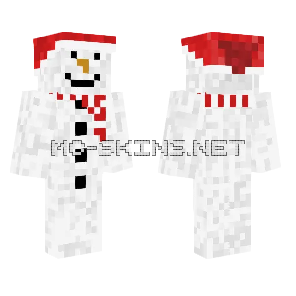 Snowman Skin Minecraft skin, front and back