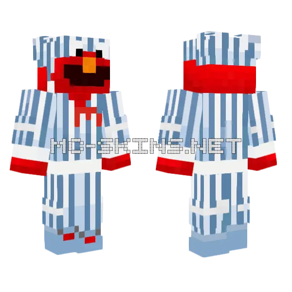 Snowman With Red Hat Minecraft skin, front and back