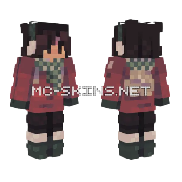 Snowmen With Charcoal Smiles Minecraft skin, front and back