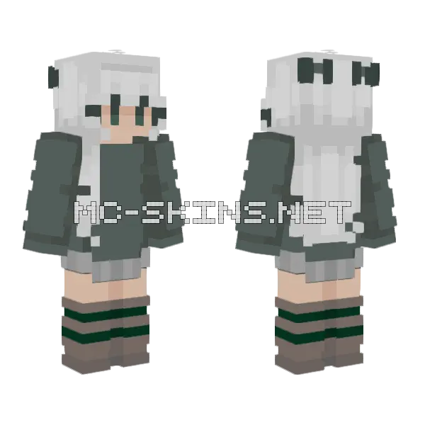 Snowy Forest RC Minecraft skin, front and back