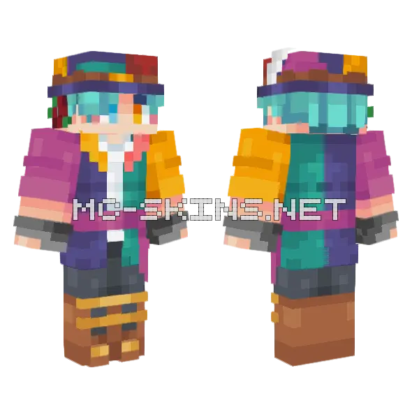 Snowy Scott Minecraft skin, front and back