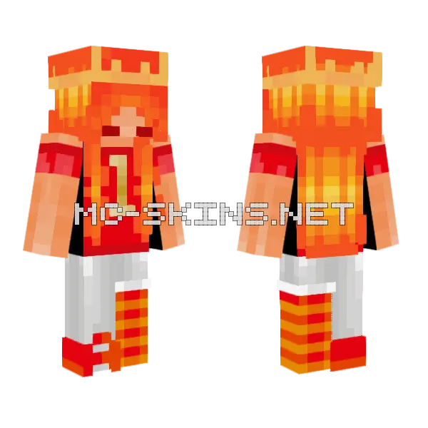 Soccer Champion Minecraft skin, front and back