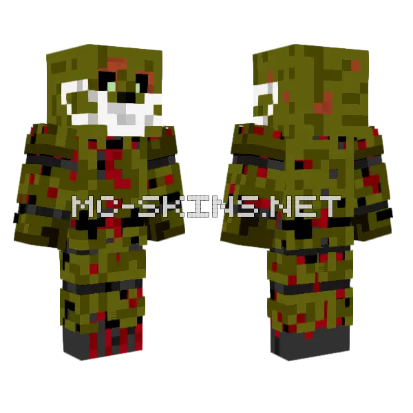 Social Distancing Springtrap Minecraft skin, front and back