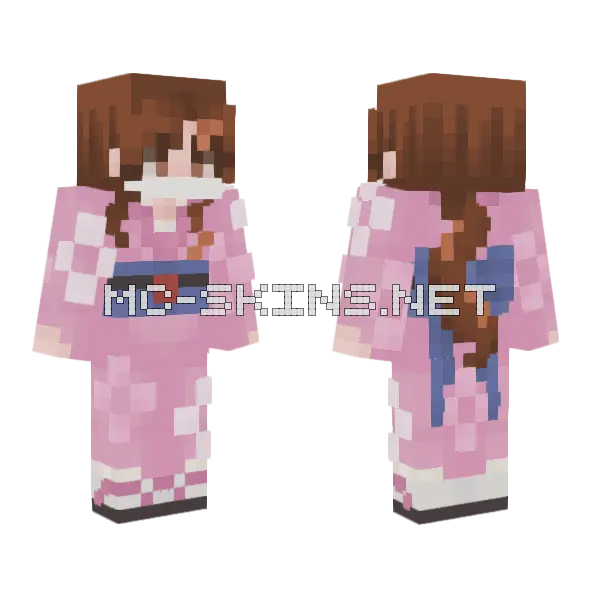 Soda Pop Girl Minecraft skin, front and back