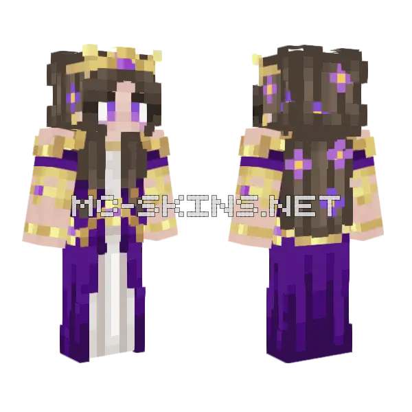 Sofnvrro Original Purple Dress Minecraft skin, front and back