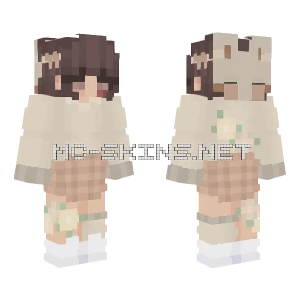 Soft Bunny Minecraft skin, front and back