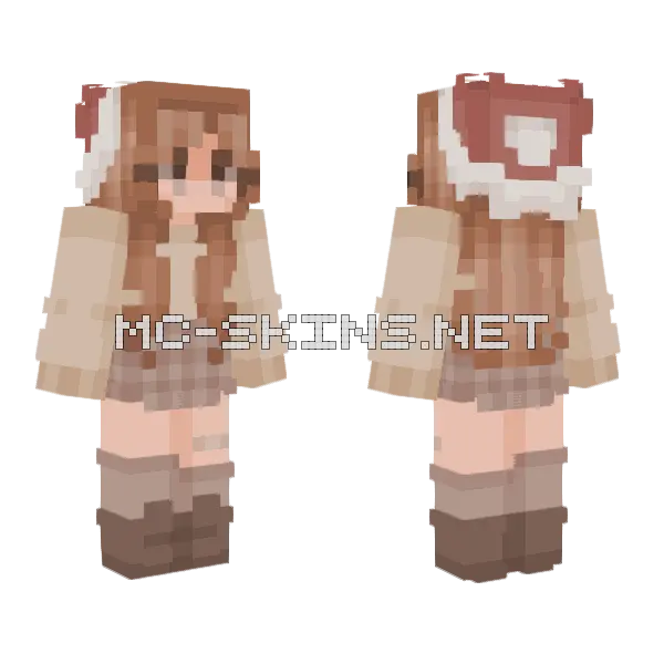 Soft Noel Minecraft skin, front and back