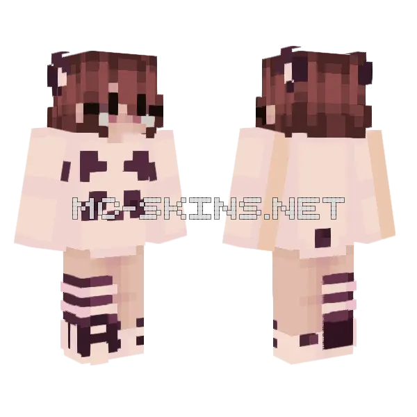 Soft Panda Minecraft skin, front and back