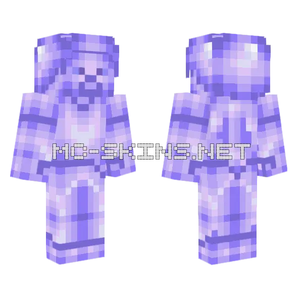 Soft Purple Steve Minecraft skin, front and back